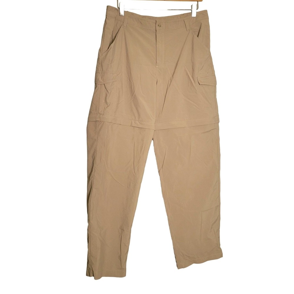 Columbia Gorpcore Hiking Outdoor Convertible Cargo‎ Pants L Tan Zip Off